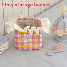 (Pink 15x14.5x14cm) Organizer Felt Multifunctional With Canvas Lining For Closet Bathroom And Storage