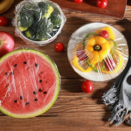 One Time Plastic Wrap Cover With High Elasticity Stretch Cord Refrigerator For 2