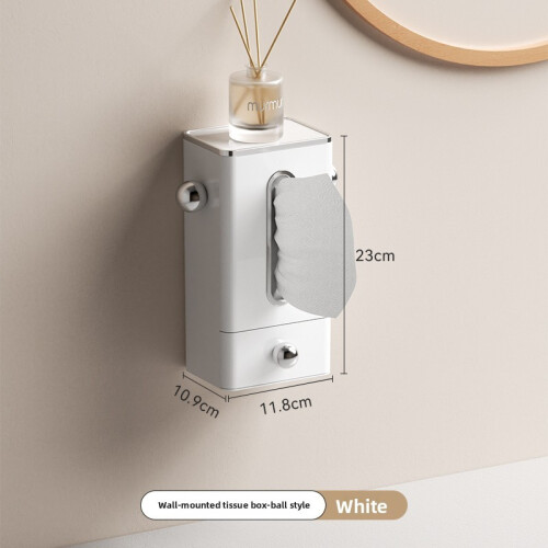 (White 21.5cm)Organizer per tessuti da parete con design impermeabile per casa e uso commerciale 2