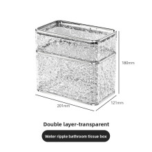 (Transparency Double)Elegante Porta Carta da Parete con Design Impermeabile Multiuso per Bagni Hotel