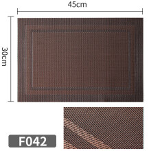 (Coffee Corner)Crossweave Woven Non Slip Insulation Placemat Washable Table Mats For Dining Home