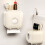 (White Double)Plastic Wallmounted Toilet Paper Dispenser With Waterproof Material For Storage Bathroom 2