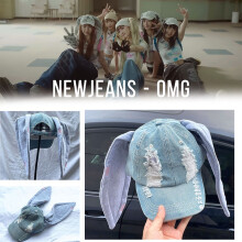 Newjeans Hanni Danielle Haerin Hyein Dance Baseball Cap Rabbit Denim Fabric Ears