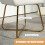 (Cream, Polyester) Modern Cream Upholstered Armchair with Metal Base 6