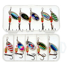 (Set)Spinner Lures Metal Bait Set Rotating Sequins Fishing Lure Spoon Lures For Pike Trout Bass Perch Salmon