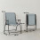 Folding Garden Chairs Set of 4, Light Grey 3
