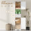 Slim Bathroom Storage Cabinet, with Sensor Lights - White 7