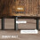 (Rustic Brown, Engineered Wood) Nordic Bedside Table with Sliding Doors 8