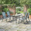 Folding Garden Chairs Set of 4, Light Grey 4