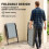 Folding Garden Chairs Set of 4, Light Grey 5