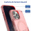 (iPhone 16 Pro Max, Rosa) iPhone Hülle stoßfest mit Ständer und Magnetring 4