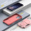 (iPhone 16 Pro Max, Rosa) iPhone Hülle stoßfest mit Ständer und Magnetring 7