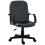 Faux Leather Swivel Office Chair - Black 1