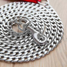 (3.0m * 1.8m long, Black) Heavy-Duty Dog Leash Iron Chain Traction with Foam Handle for Medium Large Dogs