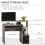 Computer Desk with Sliding Keyboard Tray Storage Drawer Shelf Home Office Workstation Grey 6