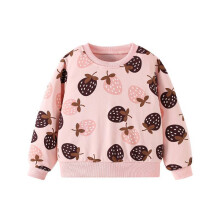 (110cm)Girls Cartoon Cotton Sweater With Soft Fabric For Children Outdoor Spring Autumn