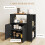 Black Kitchen Trolley with Cabinet & Spice Rack 6