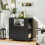 Black Kitchen Trolley with Cabinet & Spice Rack 4