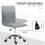 Armless Desk Task Chair, Adjustable Seat Height, Chrome Base and Rolling Wheels for Home Office Light Grey 6