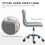 Armless Desk Task Chair, Adjustable Seat Height, Chrome Base and Rolling Wheels for Home Office Light Grey 7