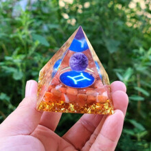 (17)Orgonite Chakra Energia Piramide Aura Divinazione Yoga Meditazione Artigianato Ornamenti