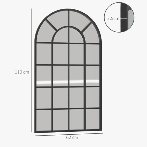 Arched Wall Mirror 110x62cm, Modern Decor 1