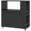 Black Kitchen Trolley with Cabinet & Spice Rack 1
