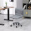 Armless Desk Task Chair, Adjustable Seat Height, Chrome Base and Rolling Wheels for Home Office Light Grey 4