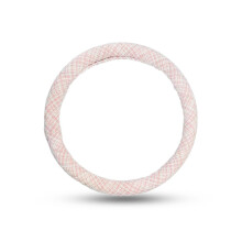 Xiaoxiang style steering wheel cover in cotton and linen, non-slip, lightweight and luxurious.