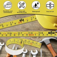 10 Packs Self Adhesive Measuring Tape Adhesive Tape Measure Stick Tape Measure (12 Ft,Yellow)