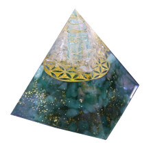(Green,5cm)Orgonit Pyramide Chakra Natur Kristall Harz Basteln Schmuck Ornamente Basteln