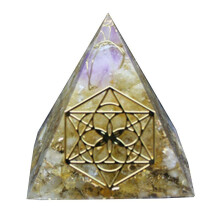 (Gold,5cm)Orgonit Pyramide Chakra Natur Kristall Harz Basteln Schmuck Ornamente Basteln