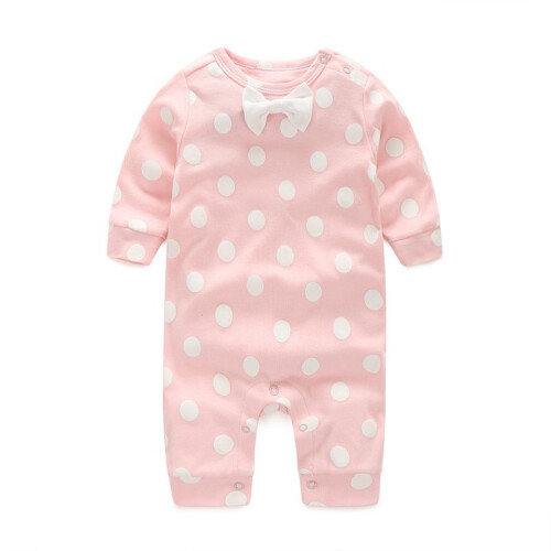 (Pink,S(52cm))Monos con moño infantil niños algodón mameluco body conjunto ropa