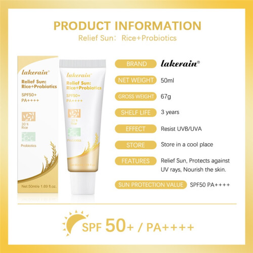SPF50+ Sunscreen Lotion, UV Protection, Refreshing & Non-Greasy 1