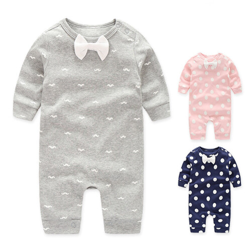 (Pink,S(52cm))Monos con moño infantil niños algodón mameluco body conjunto ropa 1