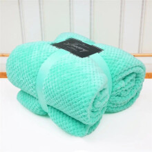 (Aqua, King - 200x240cm) Popcorn Waffle Blankets Fleece Luxury Honecombe Style Throws Travel Sofa Settee Bed Warm Cosy Extra
