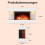 Electric Wall Fireplace with Heater & LED Lights 1