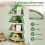 Children's Corner Bookshelf, 4-Tier, Christmas Tree Design 3