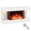 Electric Wall Fireplace with Heater & LED Lights 2