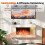 Electric Wall Fireplace with Heater & LED Lights 4