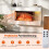 Electric Wall Fireplace with Heater & LED Lights 5