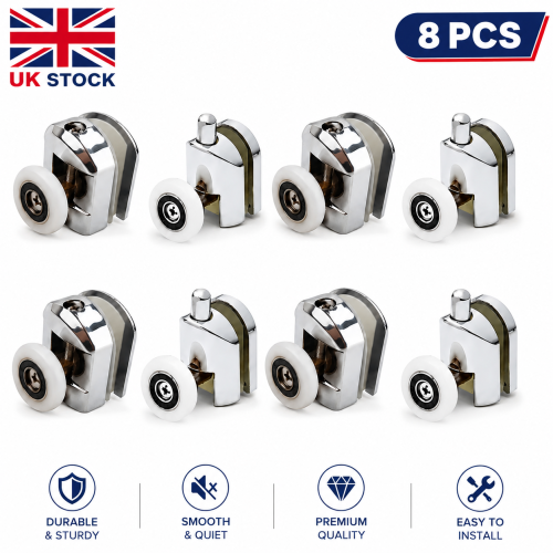 8 Shower Door Rollers Runners Wheels Top Bottom