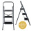 (3 Step Grey) Futura Step Ladder Folding Step Stool Heavy Duty 150Kg Capacity 9