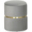 (LIGHT GREY, Polyester) Velvet-Finish Storage Ottoman - Light Grey 1