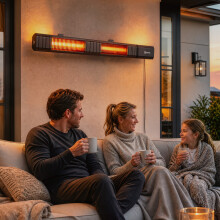 Outsunny 3000 W Electric Infrared Patio Heater Wall Mounted, Black