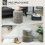 (LIGHT GREY, Polyester) Velvet-Finish Storage Ottoman - Light Grey 7