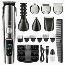 Men's Hair Clipper, AUDBURN 11-in-1 - Black - USB Charging - 90 min Battery Life