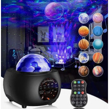 Planeten- und Sternenprojektor-Nachtlicht, 32 Beleuchtungsmodi, Bluetooth-Lautsprecher, TF-Kartenleser