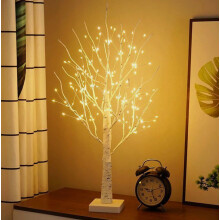 Beleuchteter Baum – Birkenbonsai – 144 LEDs – 60 cm – Warmweiß
