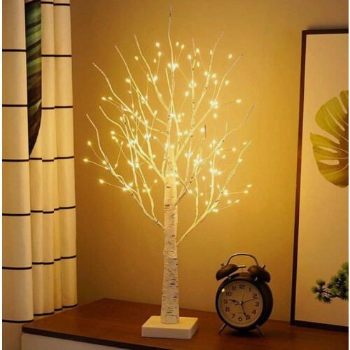 Crann soilsithe - bonsai beithe - 144 soilse LED - 60 cm - Bán te